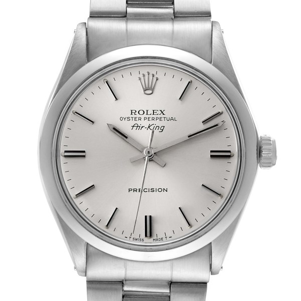 Rolex Air King Precision Silver Dial Vintage Steel Mens Watch 5500