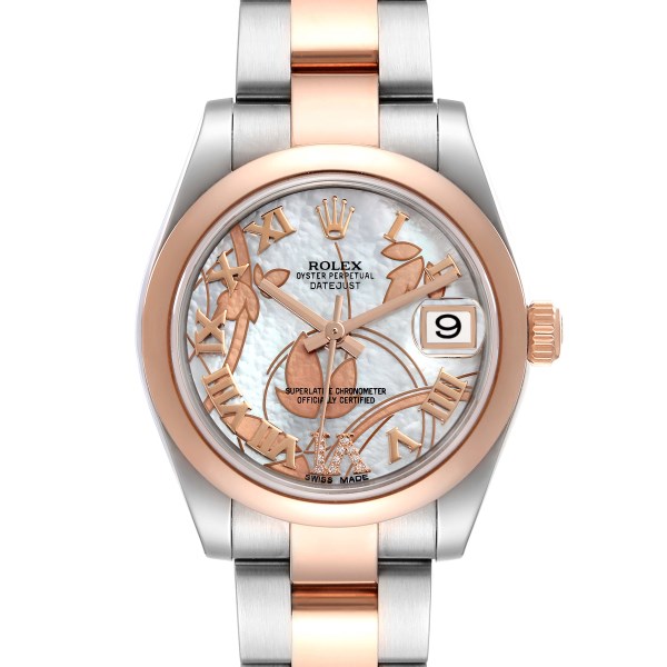 Rolex Datejust Midsize Steel Rose Gold Goldust Dream MOP Ladies Watch 178241 Box Card