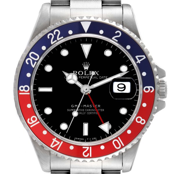 Rolex GMT Master 40mm Blue Red Pepsi Bezel Steel Mens Watch 16700 Box Papers