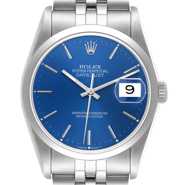 Rolex Datejust Blue Dial Jubilee Bracelet Steel Mens Watch 16200 Box Papers Rolex Datejust Blue Dial Jubilee Bracelet Steel Mens Watch 16200 Box Papers