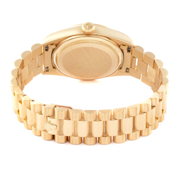 Rolex President Day-Date Yellow Gold Champagne Dial Mens Watch 18038 Box Papers