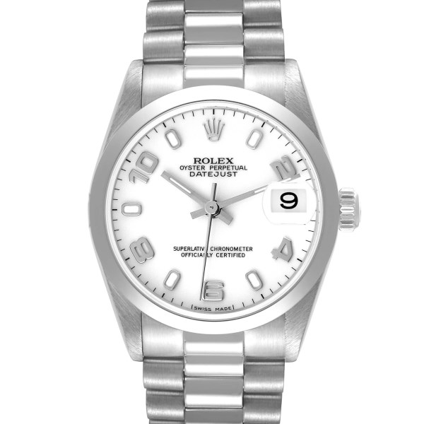 Rolex Datejust President Midsize Platinum White Dial Ladies Watch 78246