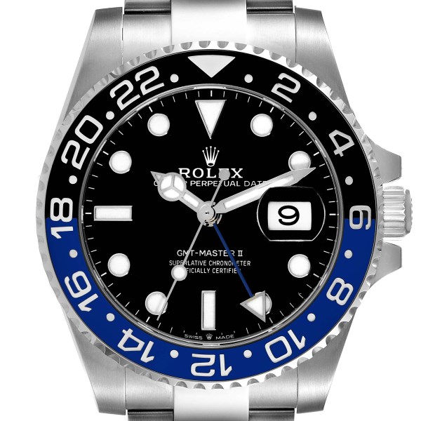 Rolex GMT Master II Black Blue Batman Steel Mens Watch 126710 Unworn