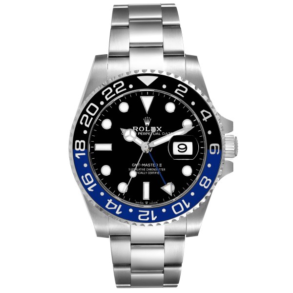 Rolex GMT Master II Black Blue Batman Steel Mens Watch 126710 Unworn