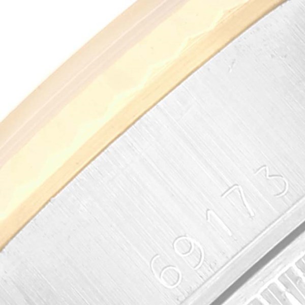 Rolex Datejust Steel Yellow Gold Champagne Linen Dial Ladies Watch 69173