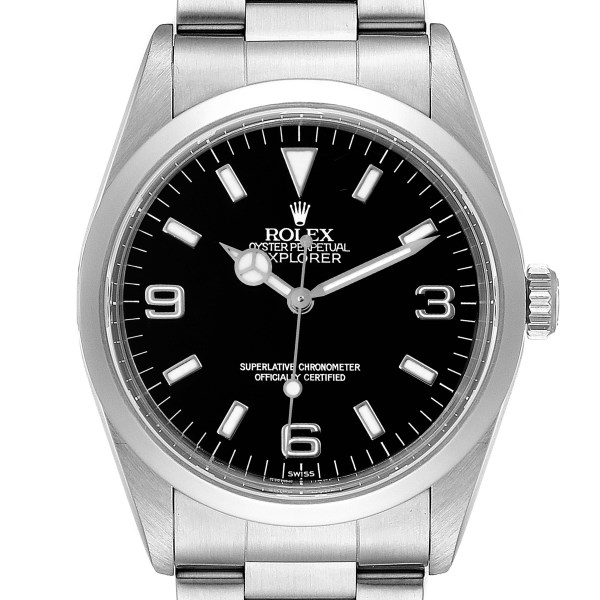 Rolex Explorer I Black Dial Stainless Steel Mens Watch 14270