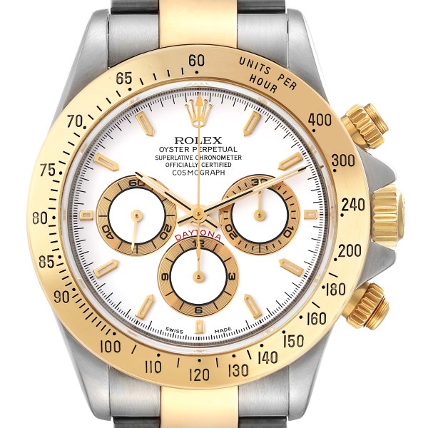 Rolex Daytona Steel Yellow Gold Zenith Movement Mens Watch 16523 Box Papers