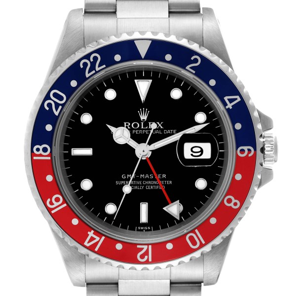 Rolex GMT Master 40mm Blue Red Pepsi Bezel Steel Mens Watch 16700 Box Papers