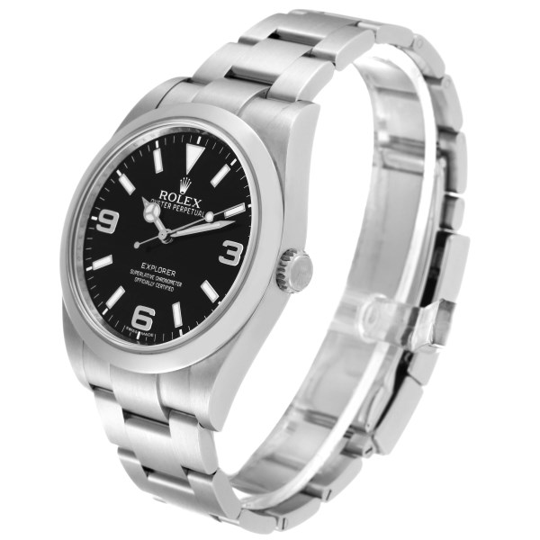 Rolex Explorer I 39mm Black Dial Steel Mens Watch 214270 Box Card