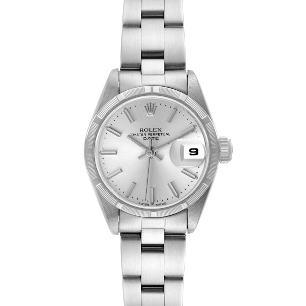 Rolex Date Oyster Bracelet Silver Dial Steel Ladies Watch 69190