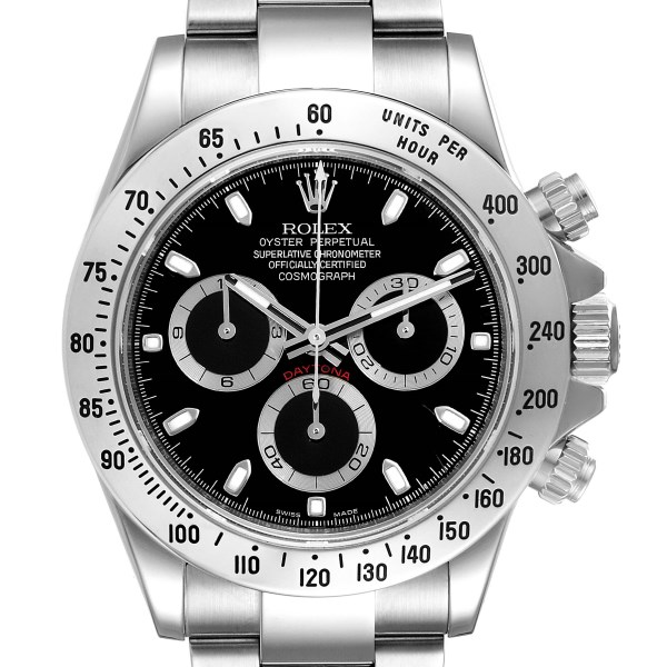 Rolex Daytona Black Dial Chronograph Steel Mens Watch 116520