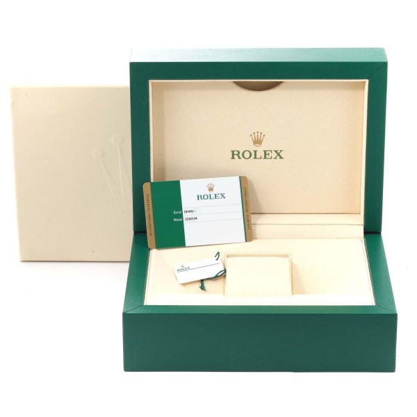 Rolex Sky-Dweller Blue Dial Steel White Gold Mens Watch 326934 Box Card