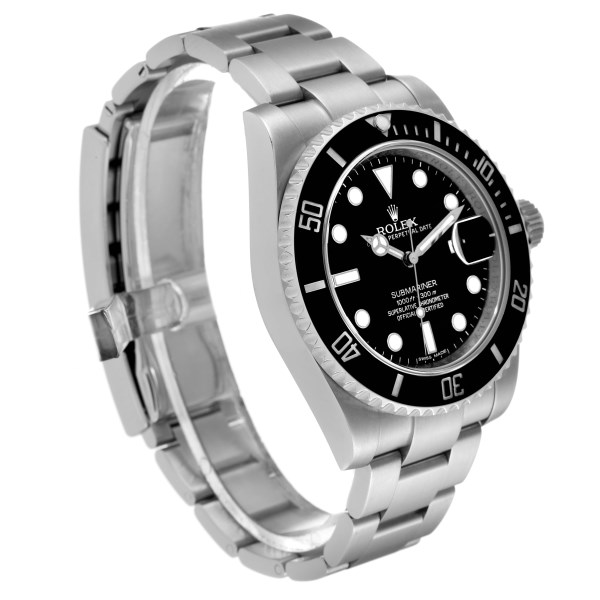 Rolex Submariner Black Dial Ceramic Bezel Steel Mens Watch 116610 Box Card