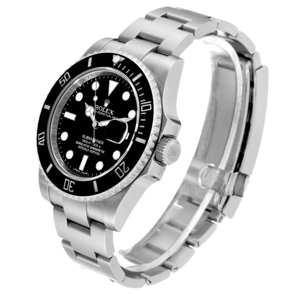 Rolex Submariner Black Dial Ceramic Bezel Steel Mens Watch 116610 Box Card