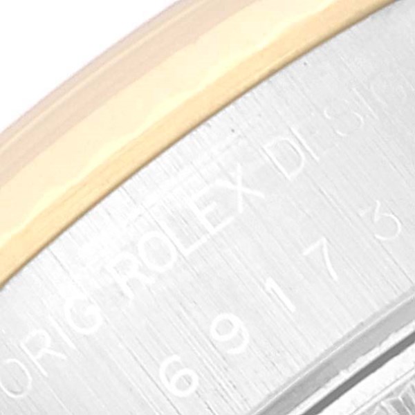 Rolex Datejust Steel Yellow Gold Champagne Diamond Dial Ladies Watch 69173