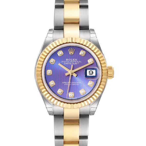 Rolex Datejust 28 Steel Yellow Gold Lilac Diamond Ladies Watch 279173 Unworn Rolex Datejust 28 Steel Yellow Gold Lilac Diamond Ladies Watch 279173 Unworn