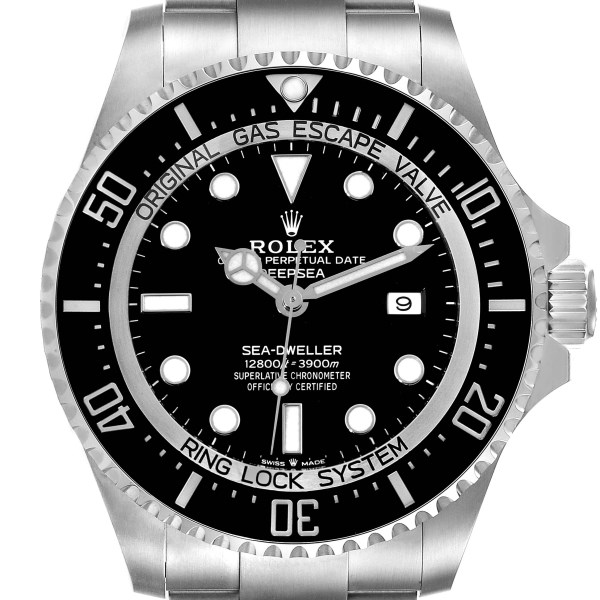 Rolex Seadweller Deepsea 44 Black Dial Steel Mens Watch 126660 Box Card