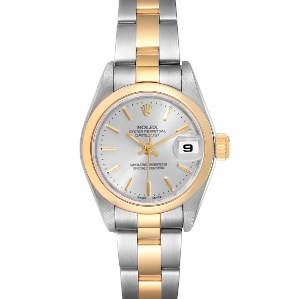 Rolex Datejust Steel 18k Yellow Gold Silver Dial Ladies Watch 79163