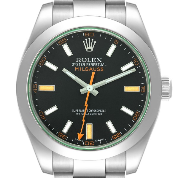 Rolex Milgauss Black Dial Green Crystal Steel Mens Watch 116400 Rolex Milgauss Black Dial Green Crystal Steel Mens Watch 116400