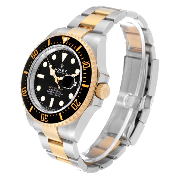 Rolex Seadweller Black Dial Steel Yellow Gold Mens Watch 126603 Unworn