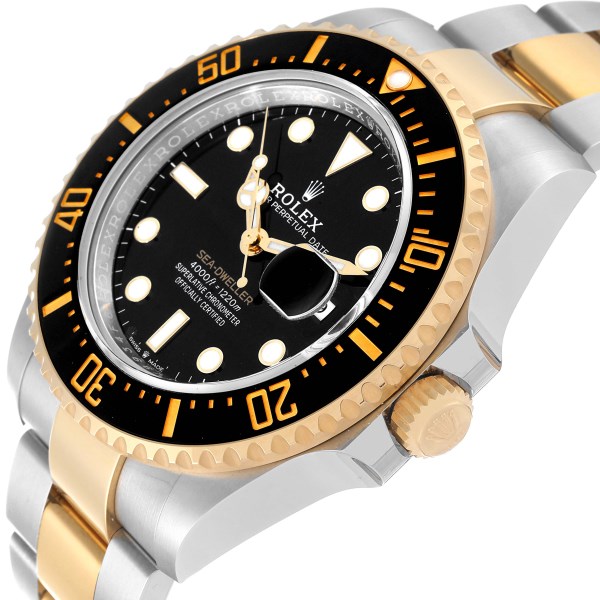 Rolex Seadweller Black Dial Steel Yellow Gold Mens Watch 126603 Unworn