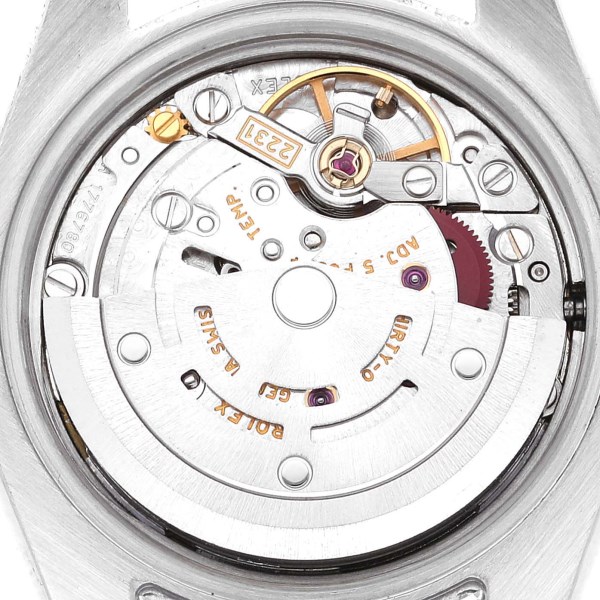 Rolex Oyster Perpetual Nondate Blue Dial Domed Bezel Watch 176200 Box Card