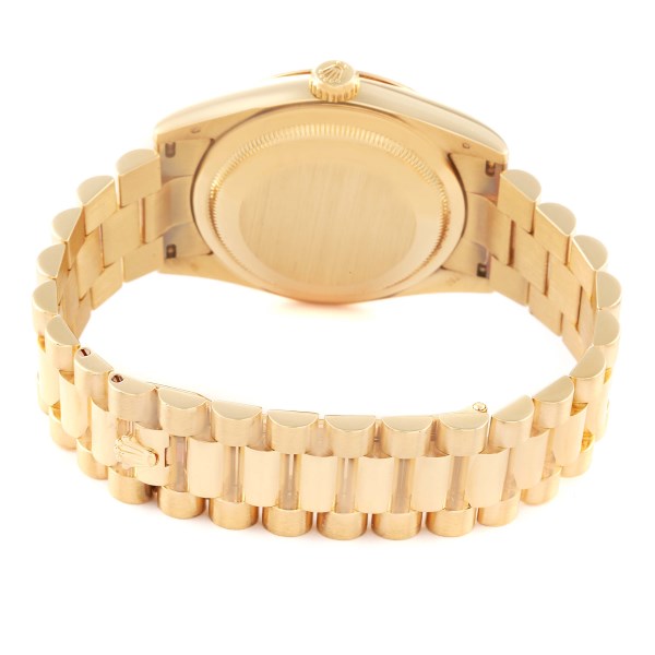 Rolex President Day Date Yellow Gold Myriad Dial Diamond Lugs Mens Watch 118338