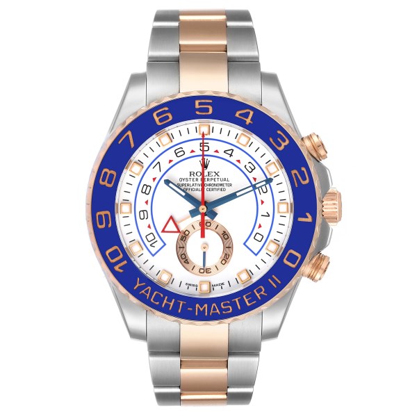 Rolex Yachtmaster II Steel Rose Gold Mens Watch 116681 Box Card