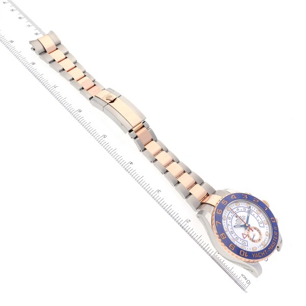 Rolex Yachtmaster II Steel Rose Gold Mens Watch 116681 Box Card