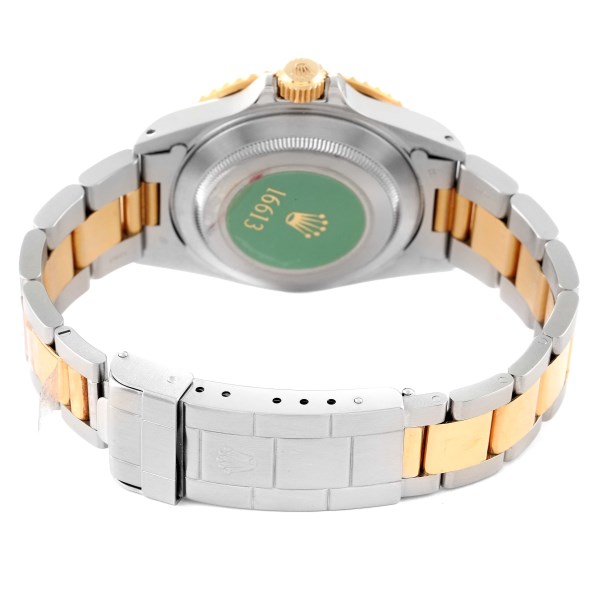 Rolex Submariner Blue Dial Steel Yellow Gold Mens Watch 16613