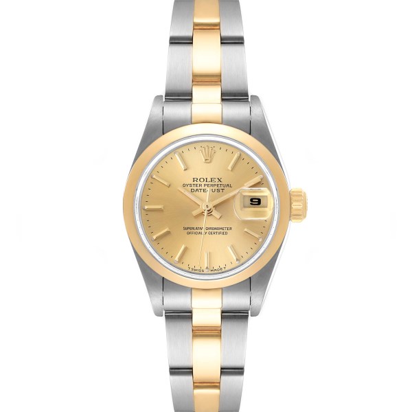 Rolex Datejust Steel Yellow Gold Champagne Dial Ladies Watch 79163