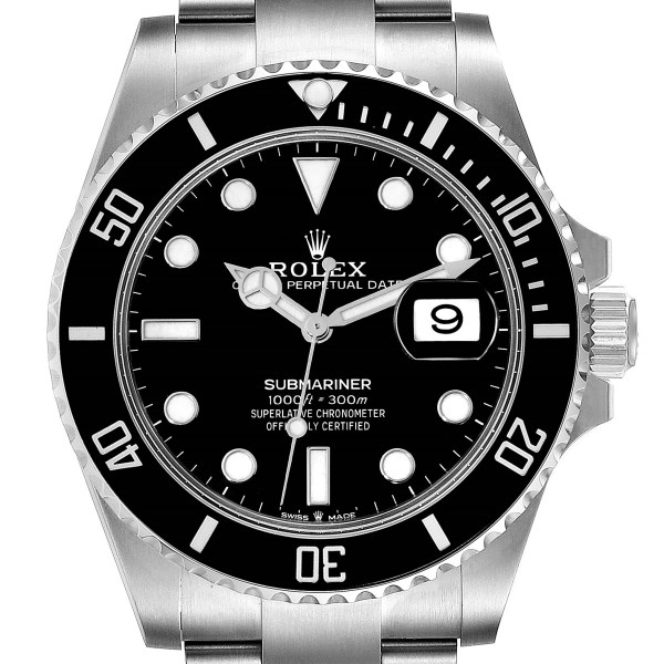 Rolex Submariner Black Dial Ceramic Bezel Steel Mens Watch 126610 Box Card