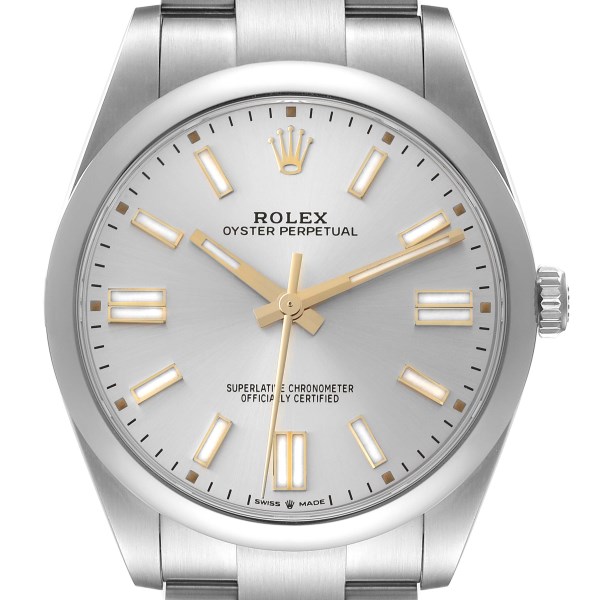 Rolex Oyster Perpetual 41 Silver Dial Steel Mens Watch 124300 Unworn