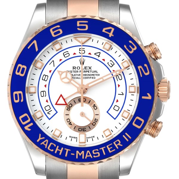 Rolex Yachtmaster II 44mm Steel Rose Gold Mens Watch 116681 Unworn