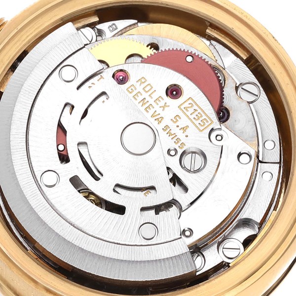 Rolex Datejust President Yellow Gold Black Diamond Dial Ladies Watch 69138