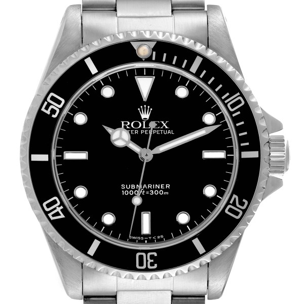 Rolex Submariner 40mm No Date 2 Liner Steel Mens Watch 14060