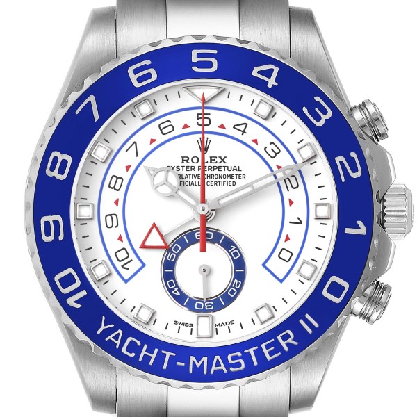 Rolex Yachtmaster II 44 Steel Blue Cerachrom Bezel Mens Watch 116680 Box Card Rolex Yachtmaster II 44 Steel Blue Cerachrom Bezel Mens Watch 116680 Box Card