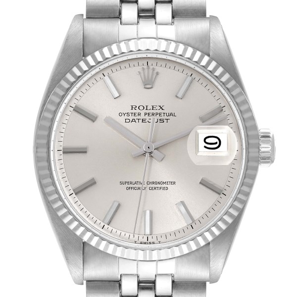 Rolex Datejust Steel White Gold Silver Dial Vintage Mens Watch 1601 Rolex Datejust Steel White Gold Silver Dial Vintage Mens Watch 1601