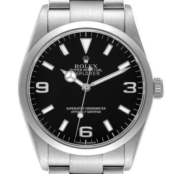 Rolex Explorer I Black Dial Stainless Steel Mens Watch 114270