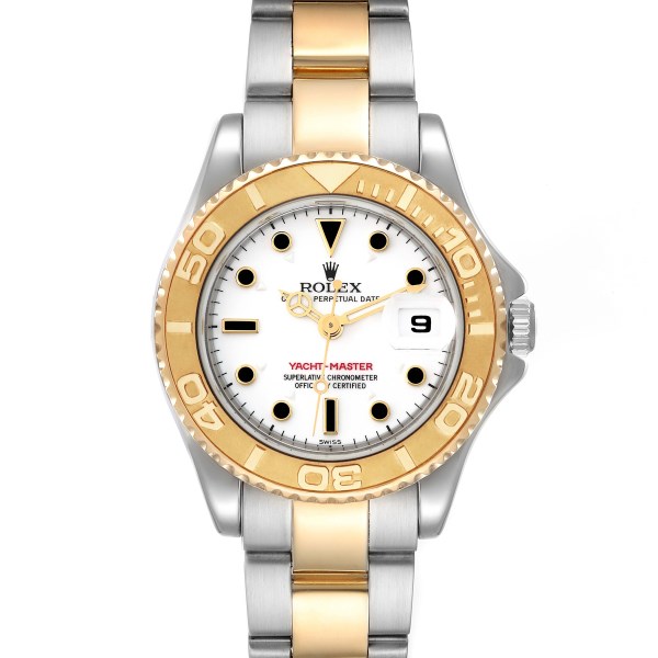 Rolex Yachtmaster 29 White Dial Steel Yellow Gold Ladies Watch 169623
