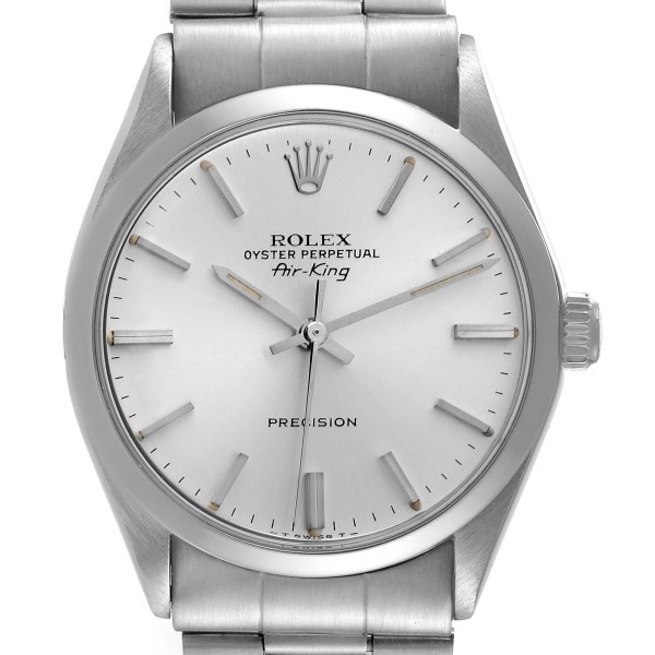 Rolex Air King Precision Silver Dial Vintage Steel Mens Watch 5500
