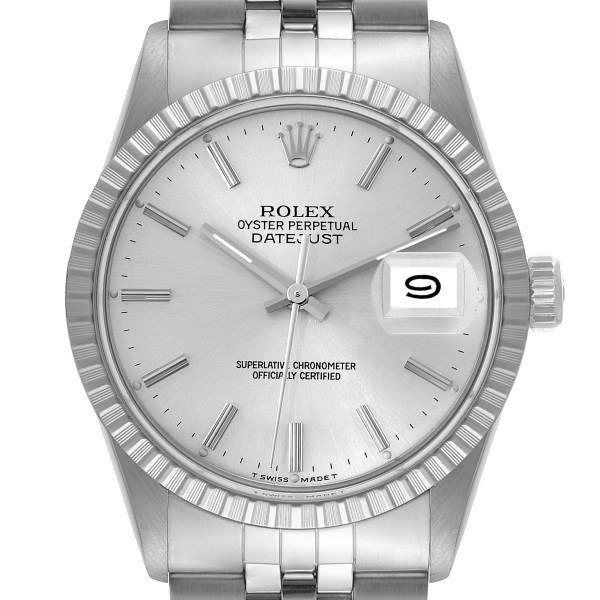 Rolex Datejust Silver Dial Vintage Steel Mens Watch 16030