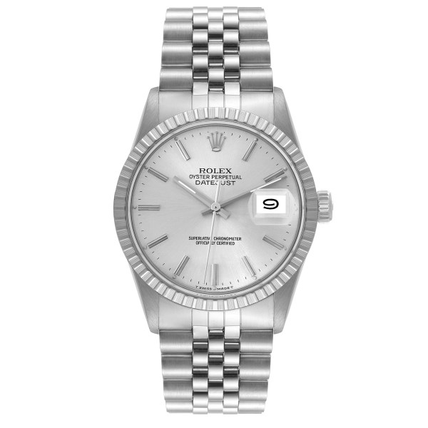Rolex Datejust Silver Dial Vintage Steel Mens Watch 16030