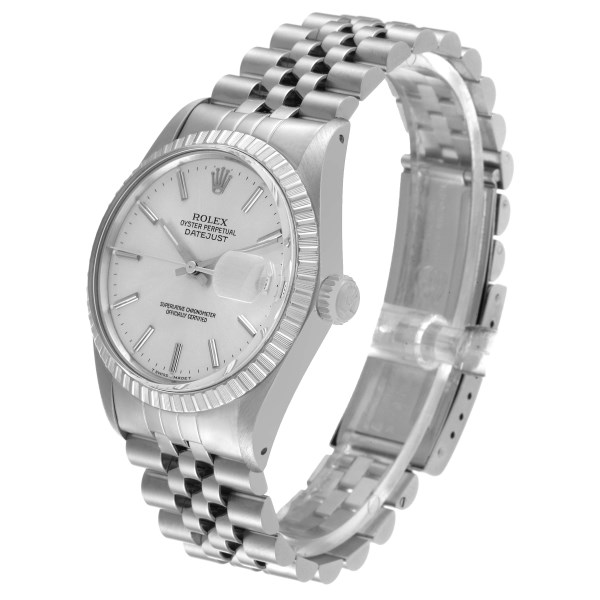 Rolex Datejust Silver Dial Vintage Steel Mens Watch 16030