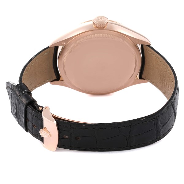 Rolex Cellini Moonphase White Dial Rose Gold Mens Watch 50535