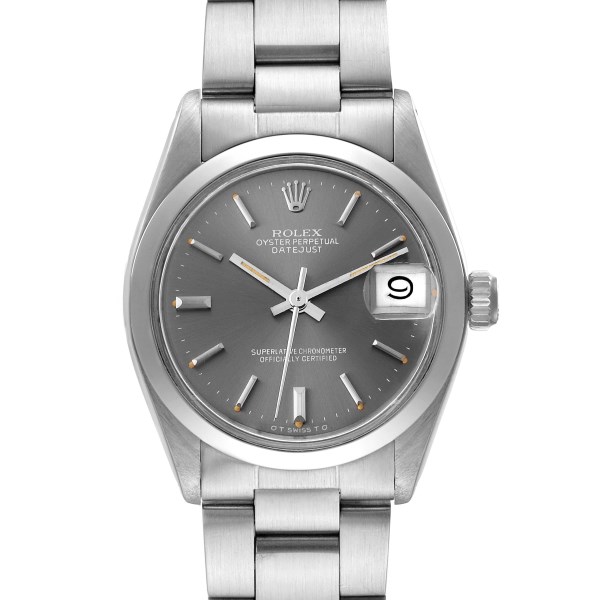 Rolex Midsize Datejust 31 Ghost Dial Smooth Bezel Ladies Steel Watch 6824