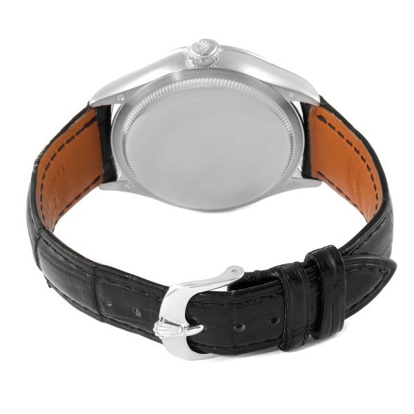 Rolex Cellini Dual Time White Gold Automatic Mens Watch 50529