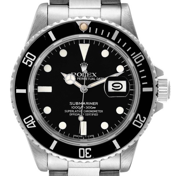 Rolex Submariner Date Matte Dial Vintage Steel Mens Watch 16800
