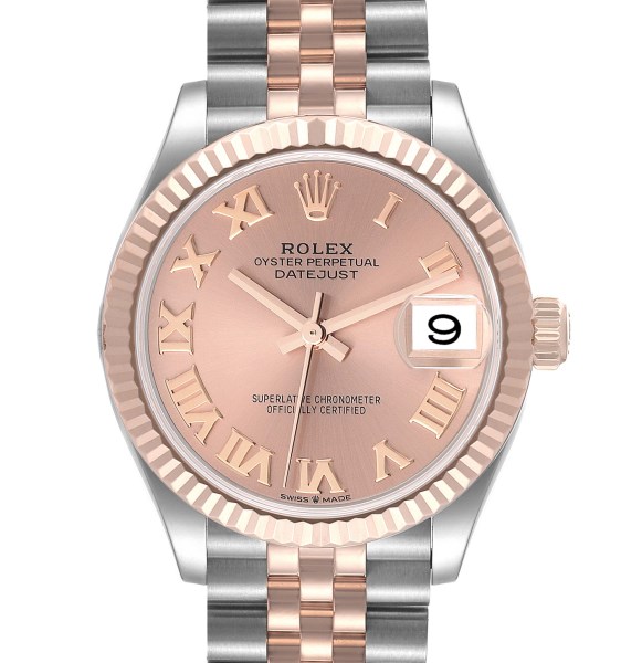 Rolex Datejust 31 Midsize Steel Rose Gold Rose Dial Ladies Watch 278271