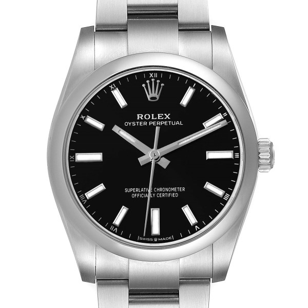 Rolex Oyster Perpetual 34mm Black Dial Steel Mens Watch 124200 Box Card Rolex Oyster Perpetual 34mm Black Dial Steel Mens Watch 124200 Box Card